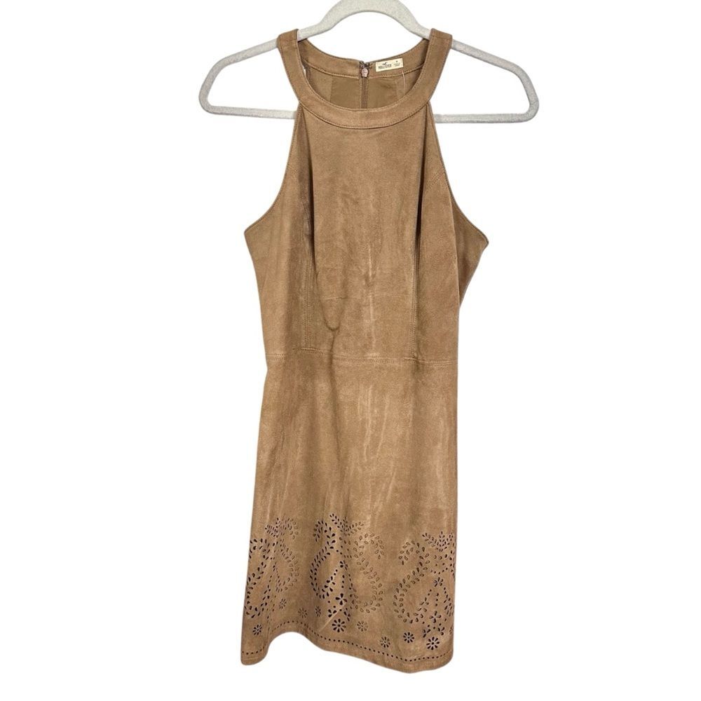 Hollister Women’s Sz M Brown Floral Dress Lazercut Sleeveless Boho Southwest NWT